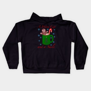 A warm cup and a smile Kids Hoodie